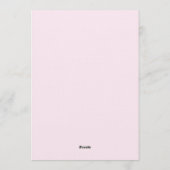 Kirsche auf dem Baby-Shower-Coquette-Bogen Einladung (Rückseite)