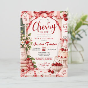 Kirsche auf dem Baby-Shower-Einladung Einladung