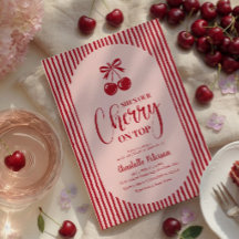 Kirsche auf dem Baby-Shower-Gipfel