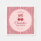 Kirsche auf dem Baby-Shower Serviette (Vorderseite)