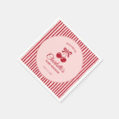 Kirsche auf dem Baby-Shower Serviette (Ecke)