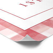 Kirsche auf dem Bow-Birthday-Willkommensschild Poster (Ecke)