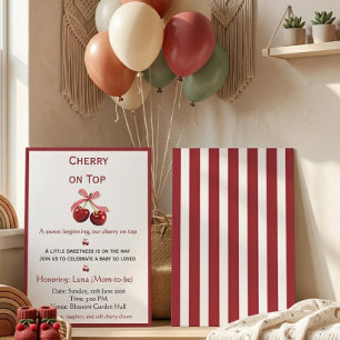 Kirsche auf dem Gipfel Elegante Babyparty Minim Ei Einladung
