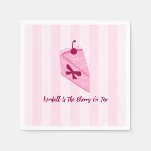 Kirsche auf dem Hochzeitsbraut-Shower Cute Serviette
