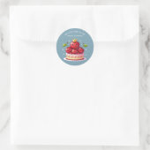 Kirsche auf dem klassischen runden Aufkleber (Tasche)