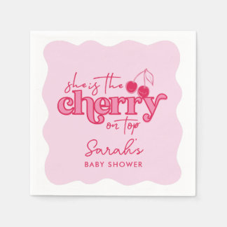 Kirsche auf dem Kopf Baby Shower Servietten