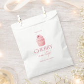 Kirsche auf dem Mädchen zum 1. Geburtstag Geschenktütchen (Ausgeschnitten)