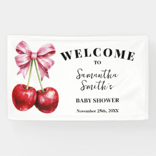 Kirsche auf dem Willkommensbanner für Baby Shower Banner