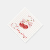 Kirsche auf der Oberseite Coquette Party Serviette (Ecke)