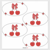 Kirsche Aufkleber (Blatt)