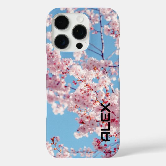 Kirsche blüht gegen Clear Blue Sky Case-Mate iPhone Hülle (Rückseite)