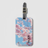 Kirsche blüht gegen Clear Blue Sky Gepäckanhänger (Vorderseite Vertikal)