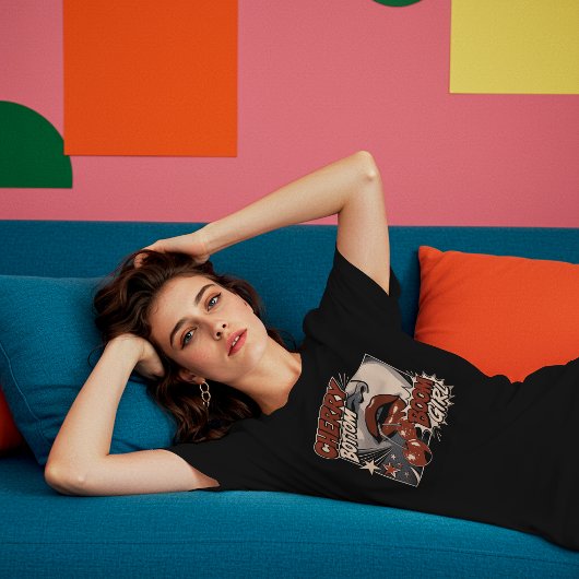 Kirsche Bottom Girl – Retro-Comic-Kirsche T-Shirt