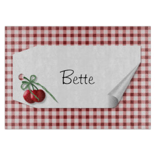 Kirsche Curl Tag Glas Schneidbrett Schneidebrett