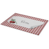 Kirsche Curl Tag Glas Schneidbrett Schneidebrett (Ecke)
