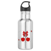 Kirsche Edelstahlflasche (Vorderseite)