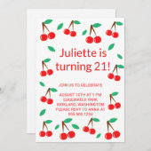 Kirsche Einladung (Vorne/Hinten)