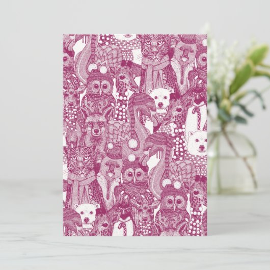 Kirsche Feiertagskarte (Stehend Vorderseite)