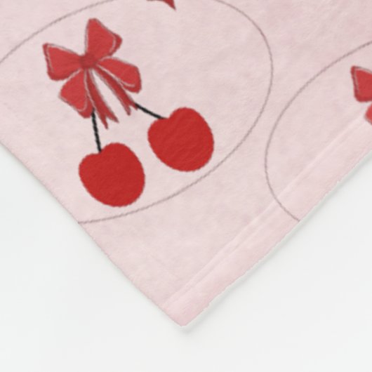 Kirsche Fleecedecke (Ecke)