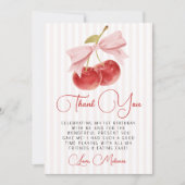 Kirsche Geburtstag Danke Karte (Vorderseite)