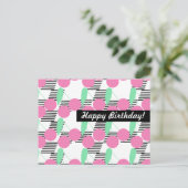 Kirsche Geburtstag jedes Mal Personalisiert Postkarte (Stehend Vorderseite)