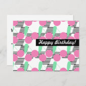 Kirsche Geburtstag jedes Mal Personalisiert Postkarte (Vorne/Hinten)