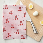 Kirsche Geschirrtuch (Viertel Falte)