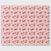 Kirsche Himbeere Wasserfarbe Frucht Geschenkpapier (Flach)
