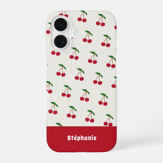 Kirsche iPhone 16 Hülle (Rückseite)