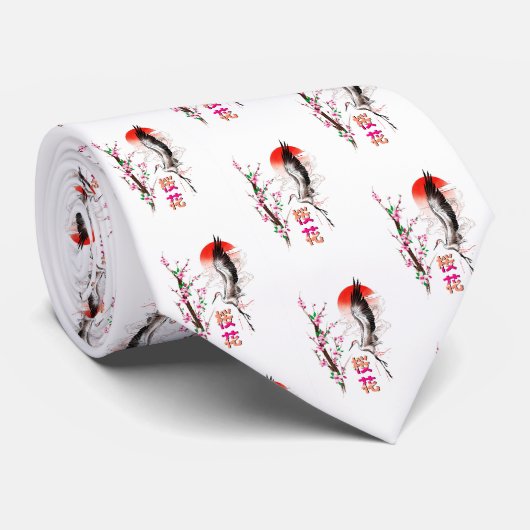 Kirsche Japan Pastell Sakura Krawatte (Gerollt)