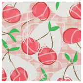 Kirsche Kirsche Gingham Stoff (Muster)