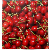 Kirsche Kirschen Rot Duschvorhang (Vorderseite)