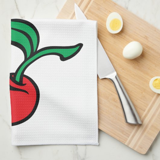 Kirsche Küchentuch (Viertel Falte)