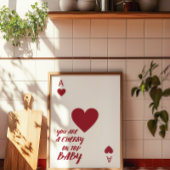 Kirsche obendrauf Ass der Herzen Wandkunst-Druck Poster
