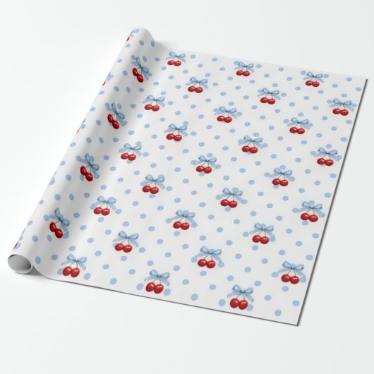 Kirsche obendrauf geschenkpapier (Ungerollt)