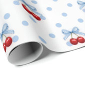 Kirsche obendrauf geschenkpapier (Rolleneckpunkt)