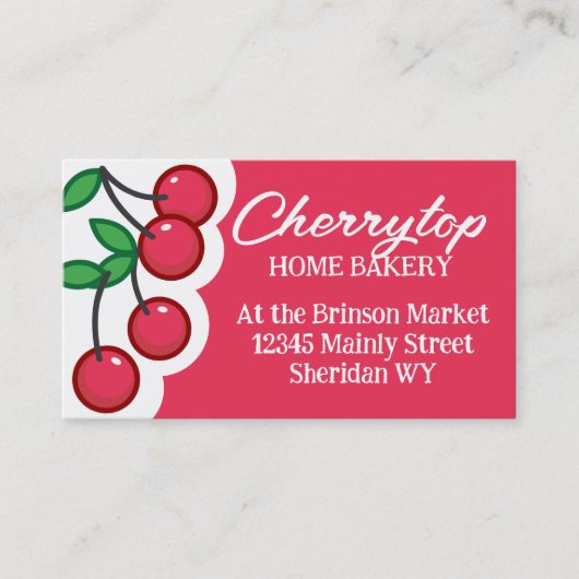 Kirsche Obstbäckerei Visitenkarte (Vorderseite)