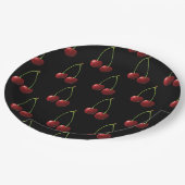 Kirsche Pappteller (Schrägansicht)