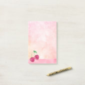 Kirsche Post-it Klebezettel (Auf Schreibtisch)