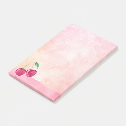 Kirsche Post-it Klebezettel (angewinkelt)