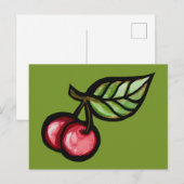 Kirsche Postkarte (Vorne/Hinten)