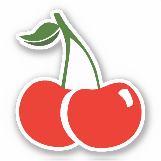 Kirsche, Rote Kirschen Aufkleber (Vorderseite)