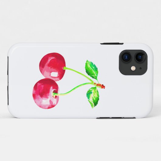 Kirsche, Rote Kirschen Case-Mate iPhone Hülle (Rückseite (Horizontal))