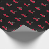 Kirsche, Rote Kirschen Geschenkpapier (Ecke)