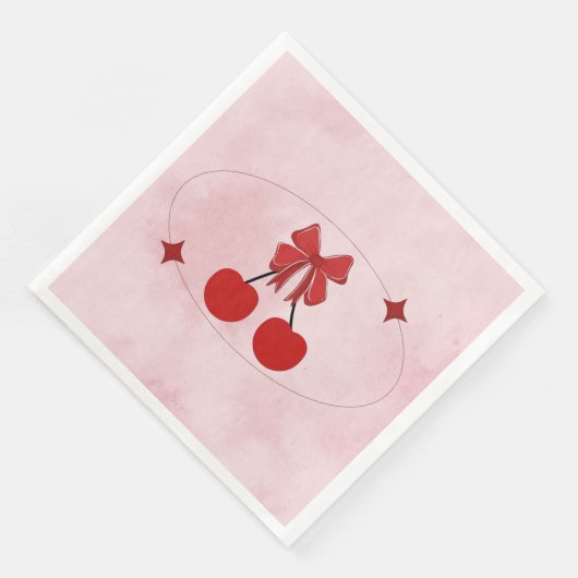 Kirsche Serviette (Ecke)