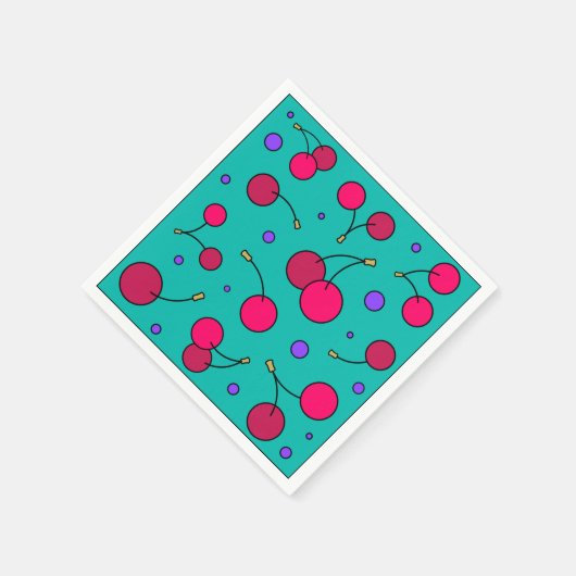 Kirsche Serviette (Ecke)