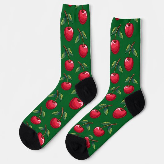 Kirsche Socken (Linkes Detail)