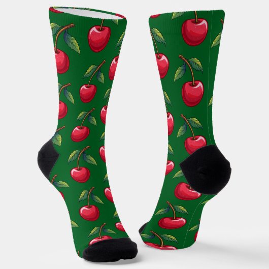Kirsche Socken (Gewinkelt)