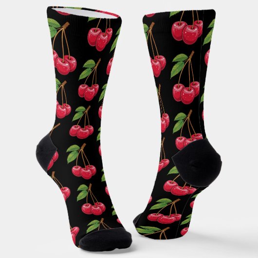 Kirsche Socken (Gewinkelt)