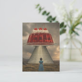 Kirsche Surreal Süße Leckerei Postkarte (Stehend Vorderseite)